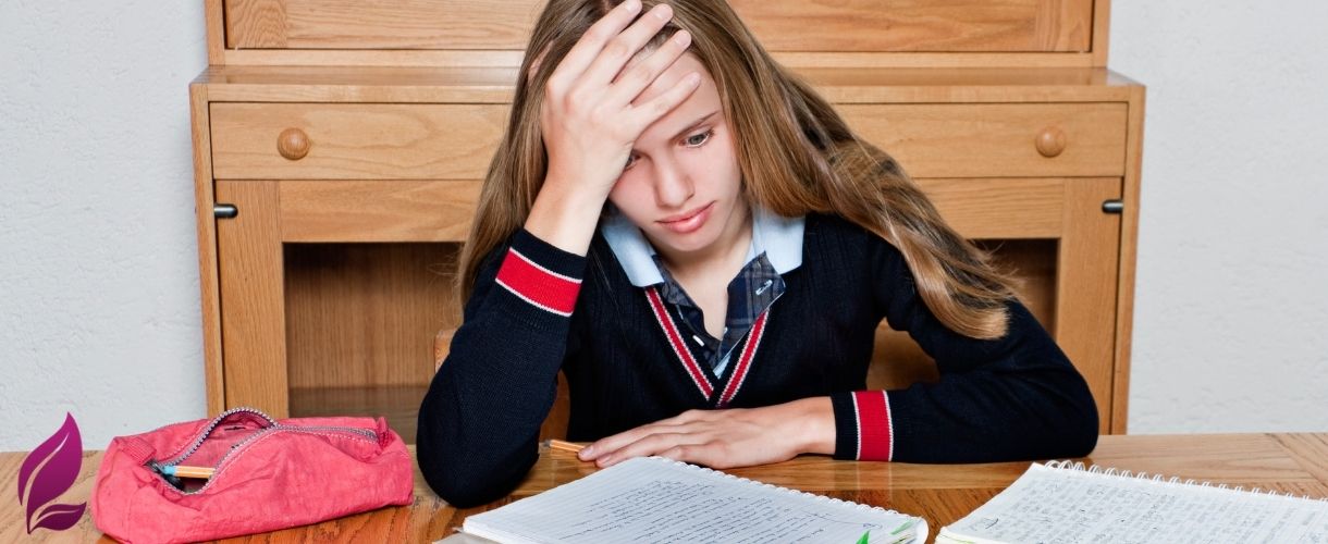 exhausted student