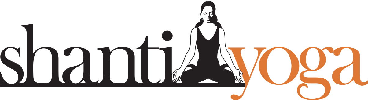 Shanti Yoga logo orange large