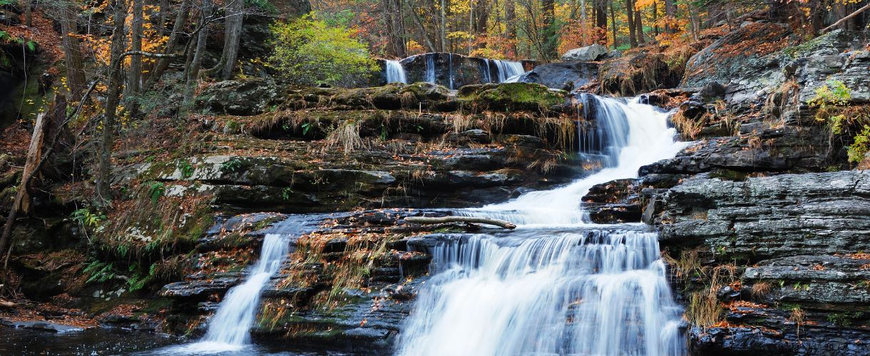 peaceful waterfall