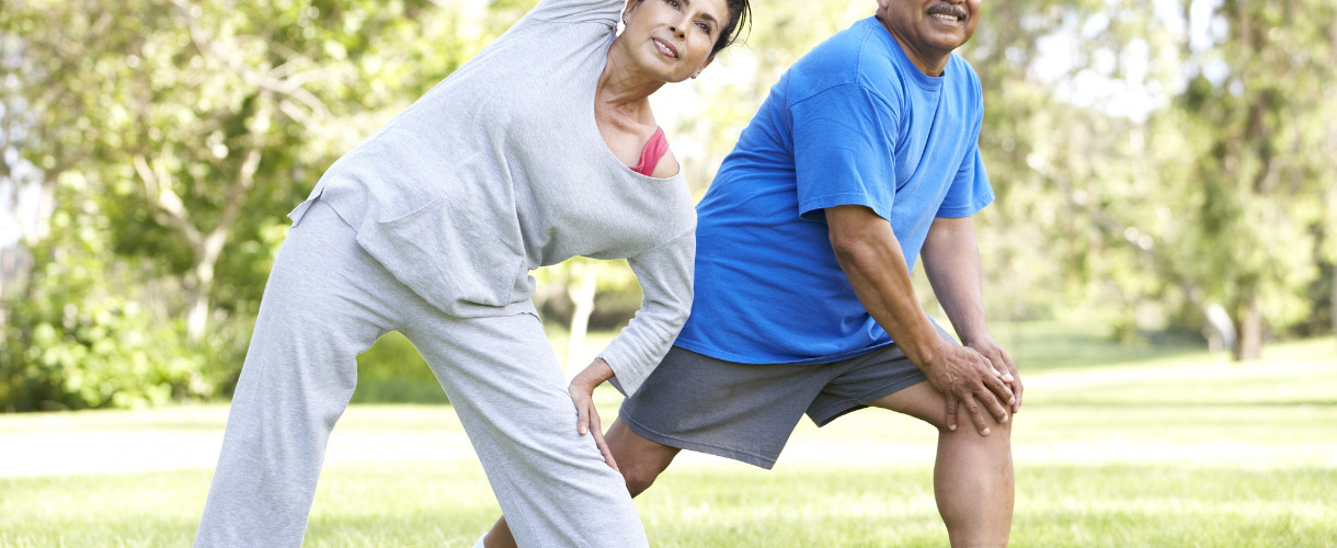 couple stretching