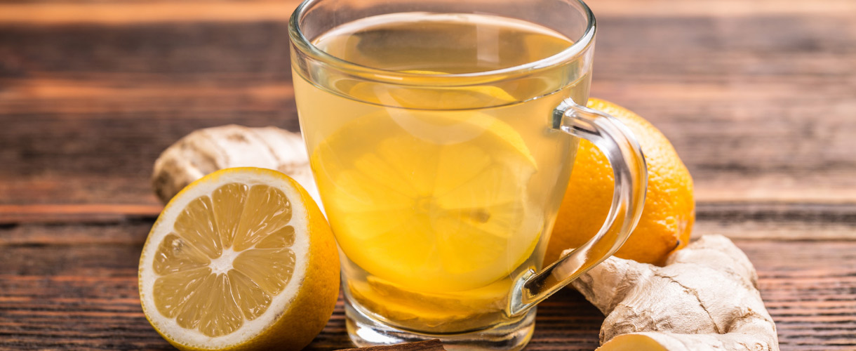 lemon and ginger tea