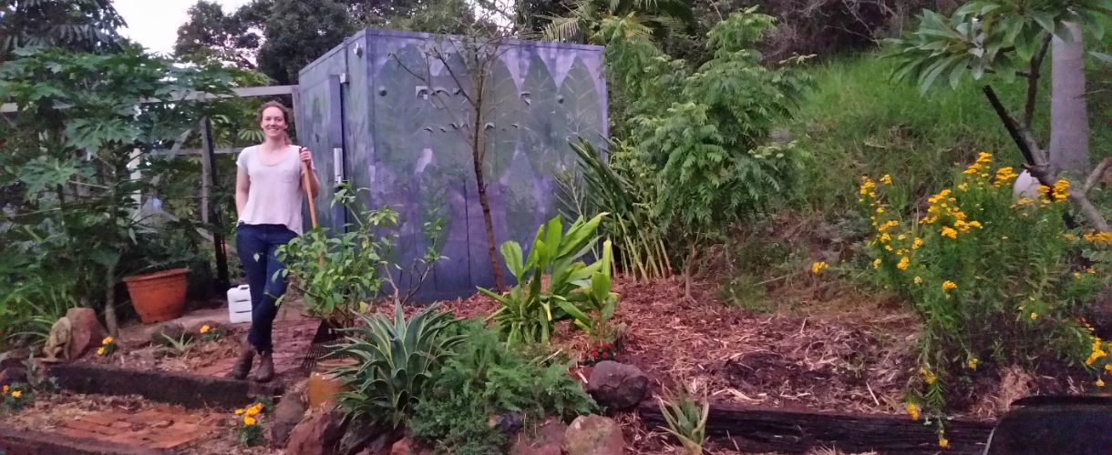 a young woman enjoying gardening