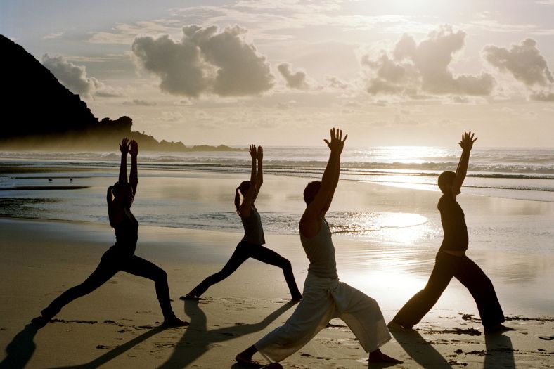 yoga on the beach